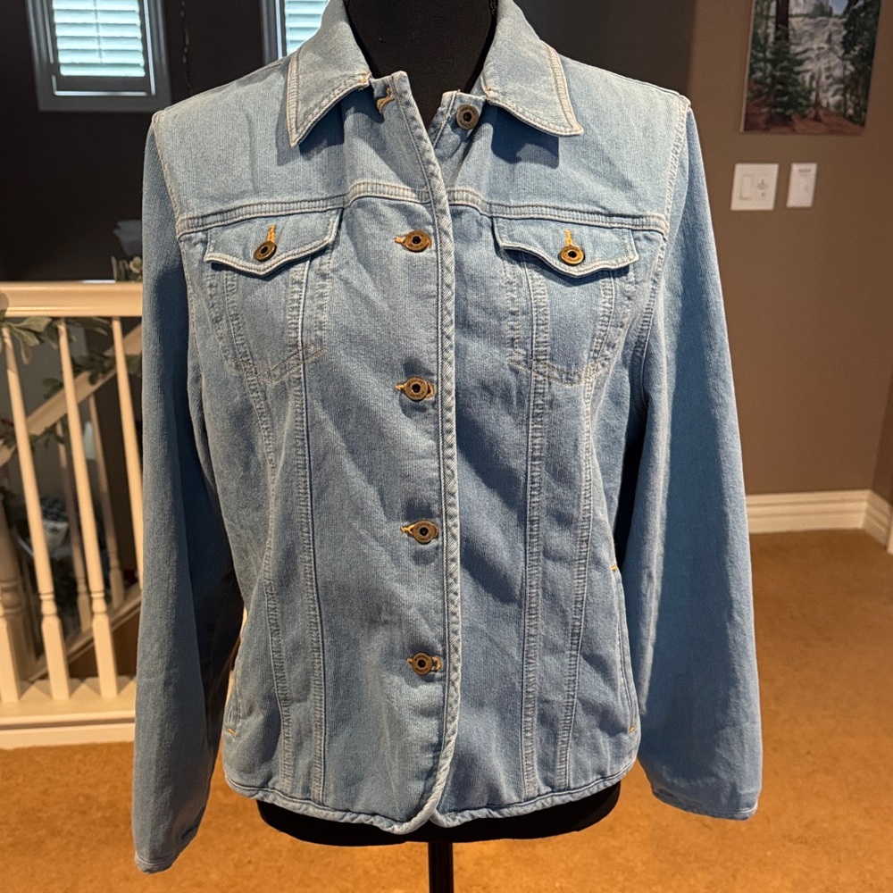 Jones New York Light Blue Jean Jacket